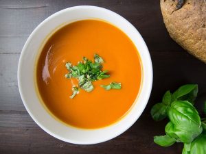 Roast plum tomato soup