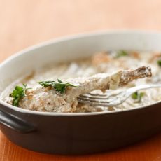 Rabbit in white wine & mustard sauce