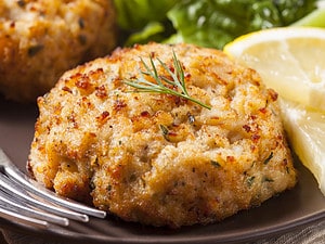 Fishcake and leek “fondue”