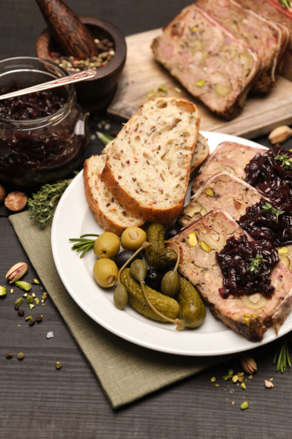 Pork & Apricot Terrine with Red Onion Chutney - Serves 2